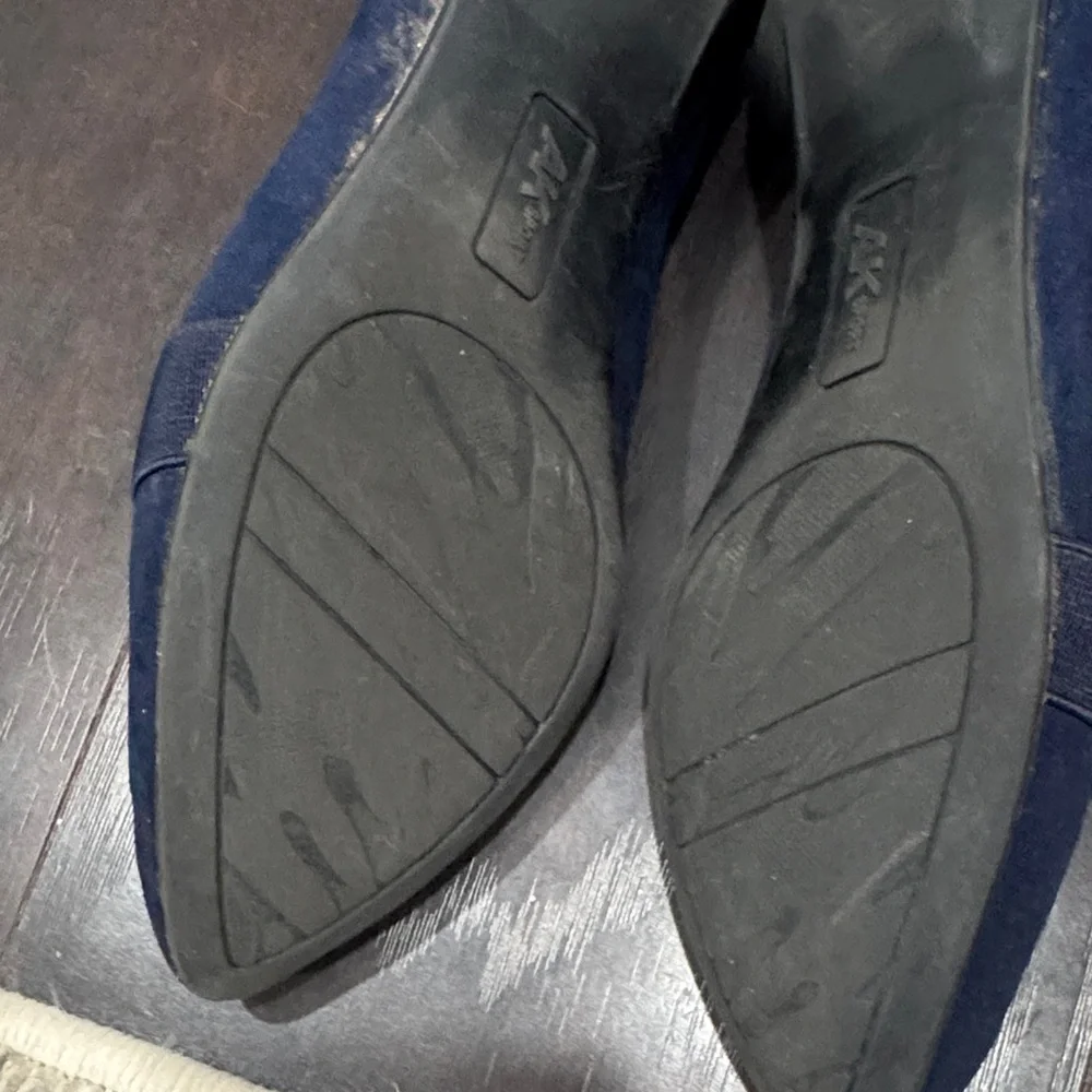 Anne Klein Navy Embellished Flats | Good Used Condition